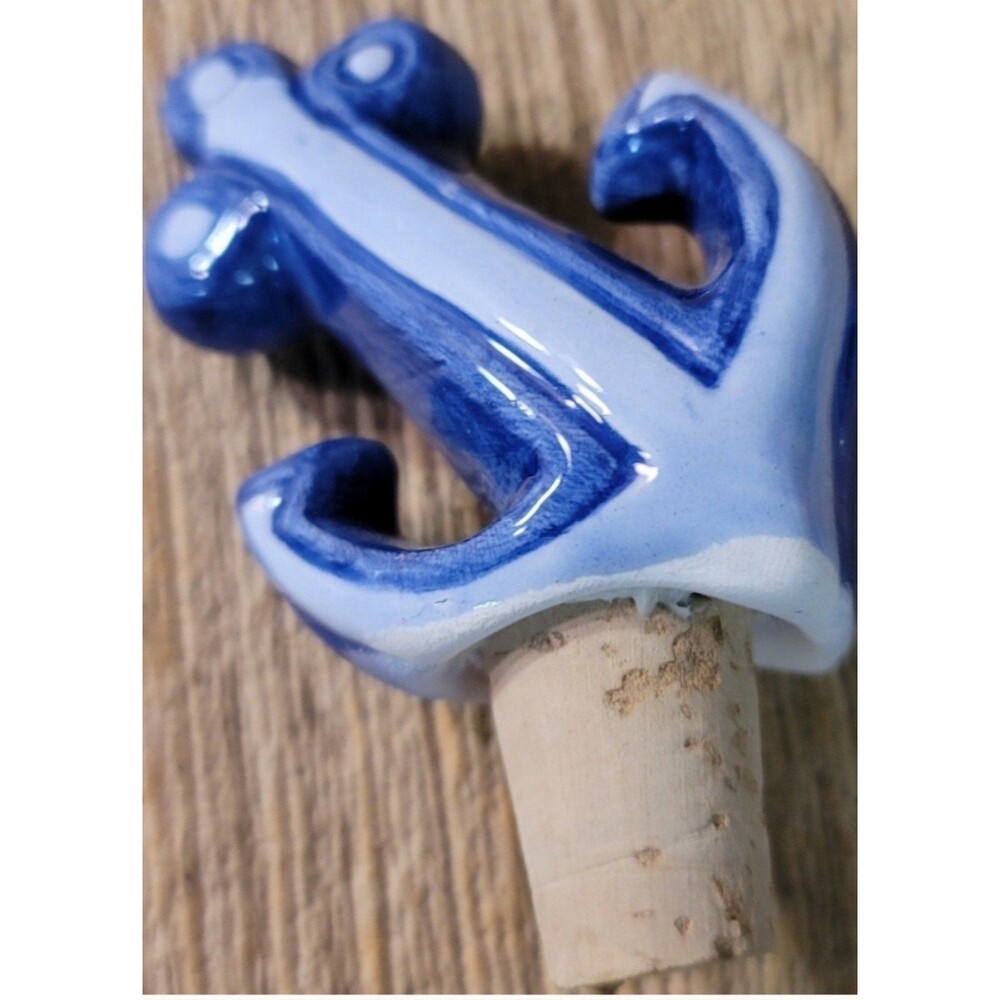 Brand New Never Used. Ceramic Anchor Wine Cork.